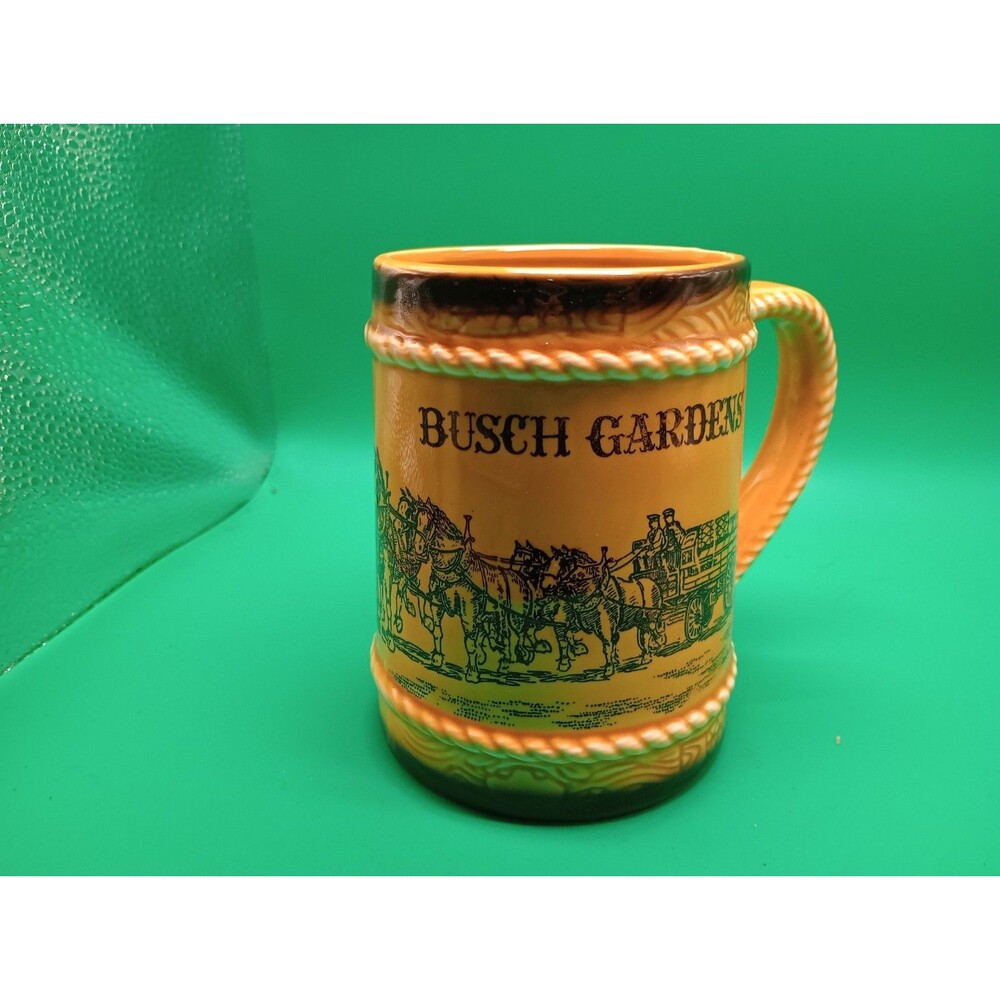 Vintage Busch Gardens Mug/Stein - Stamped with Pictures